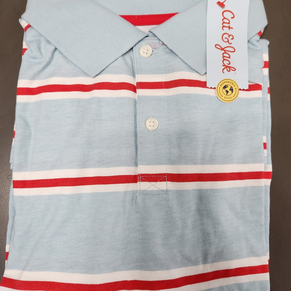 Cat & Jack Striped Polo Shirt